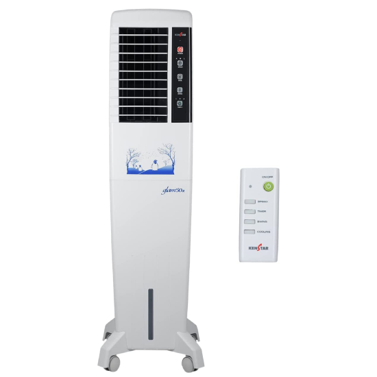 Kenstar GLAM HC 50 RE Tower Air Water Cooler for Home - Inverter Compatible, Honeycomb Cooling Pads, Dust Filter Net